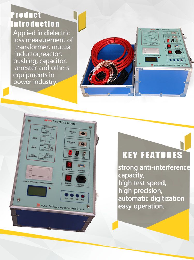 10kv Power Transformer Dielectric Loss / Capacitance and Tan Delta Tester Diagnostic Tools