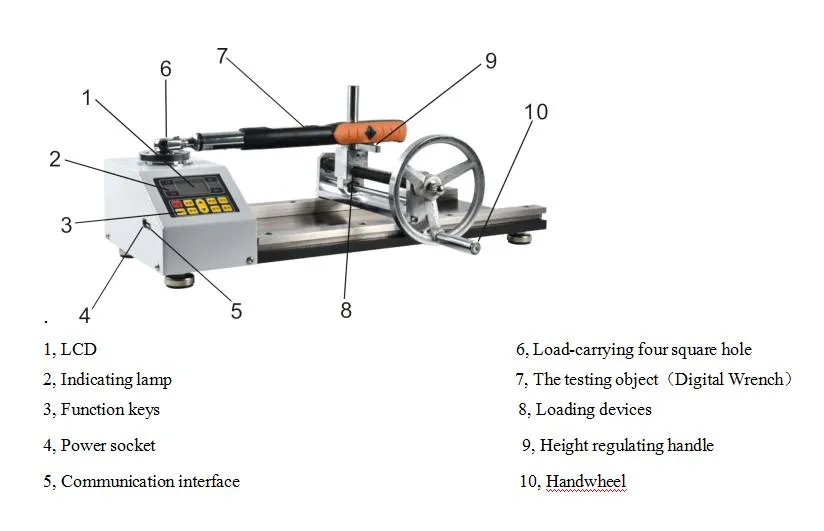 300nm LCD Display Window Manual Torque Wrench Calibrator Torque Wrench Tester Torque Wrench Testing Machine for Testing Torque Wrench Torque Driver Screwdriver