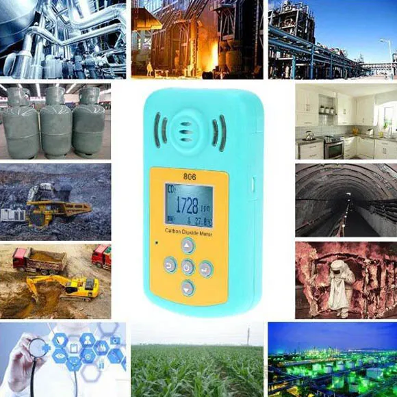 Carbon Dioxide Meter Gas CO2 Detector Air Quality Monitor 806