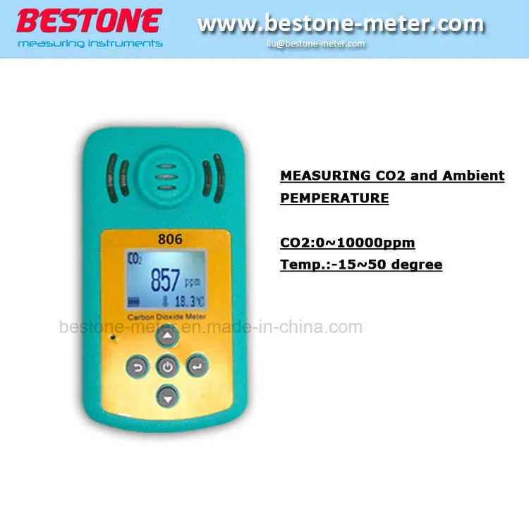 Carbon Dioxide Meter Gas CO2 Detector Air Quality Monitor 806