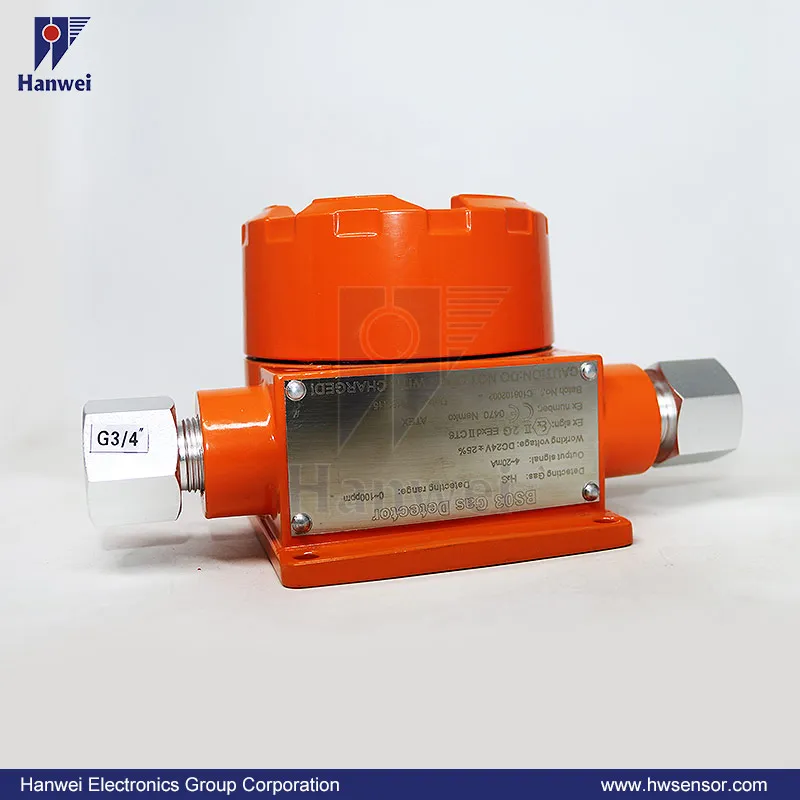 Explosion Proof Structure Fixed Gas Detector with 4-20mA Output Signal for 0-20 Ppm So2 Detection