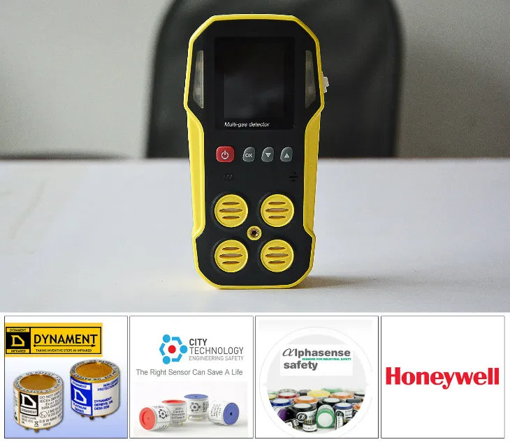 High-End Multi-Gas Detector, H2s So2 Detector with High Resolution Color Display