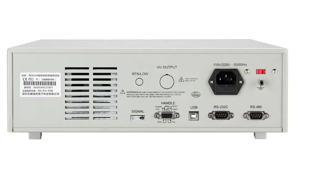 Program Controlled AC/DC Withstanding Voltage Resistance Tester Hipot Tester