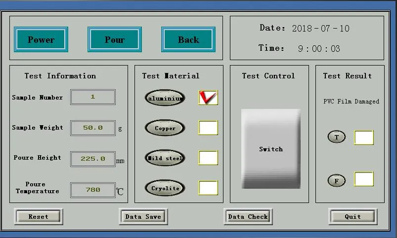 Resistance of Materials to Molten Metal Splash, ISO 9185