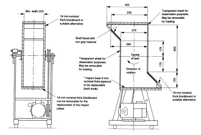 Tumbling Barrel of Is 1293 Testing Machine