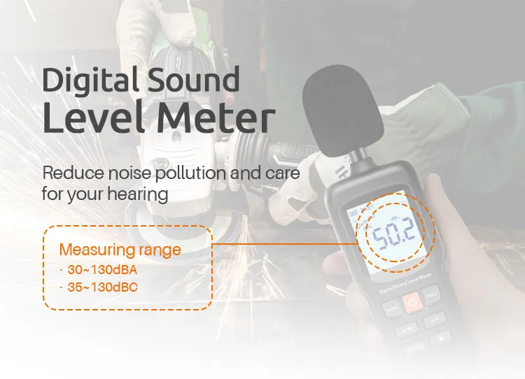 Yw-532X Decibel Meter Digital Noise Level Meter for Sound Quality Control